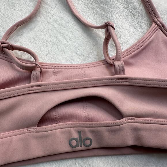 Alo Yoga Airlift Intrigue Bra and 7/8 High-Waist Airlift Legging Ballet Pink XS - Picture 14 of 15